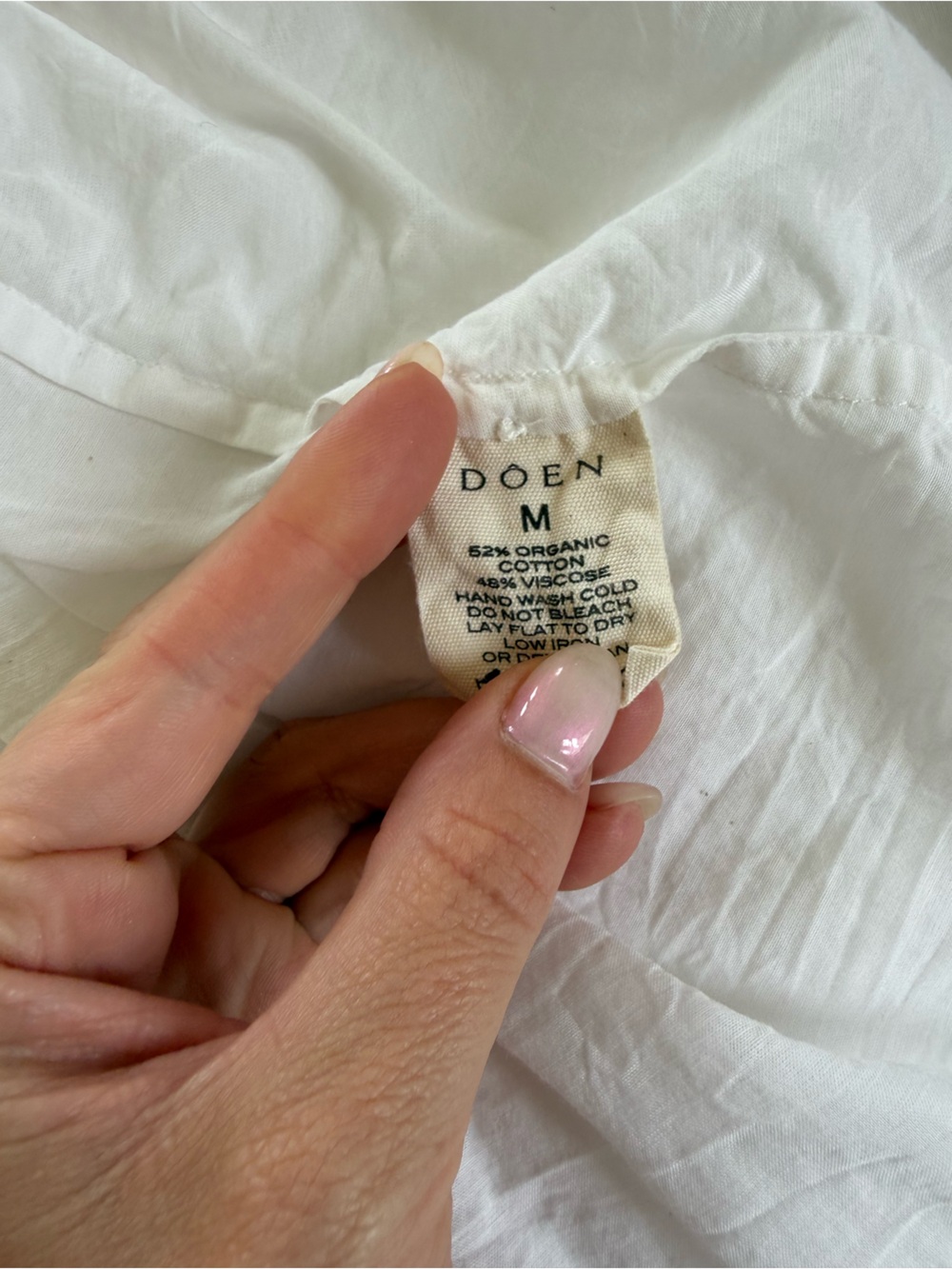 Doen White Peasant Chemise Top - Picture 3 of 6